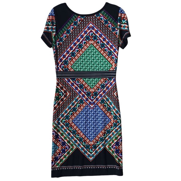 Calvin Klein Colorful Geometric Print Dress Size 2 - Picture 2 of 4